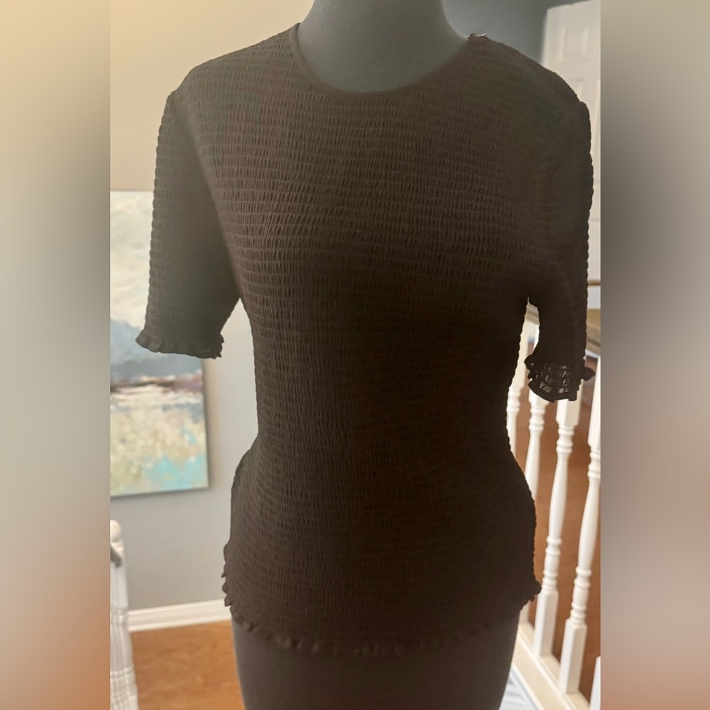 Michael Kors Black Textured Blouse